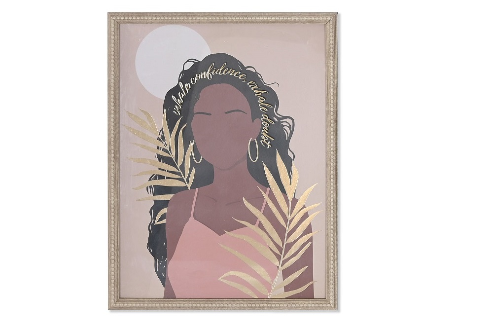 CUADRO LIENZO CRISTAL 32.5X3X42.5CM MUJER
